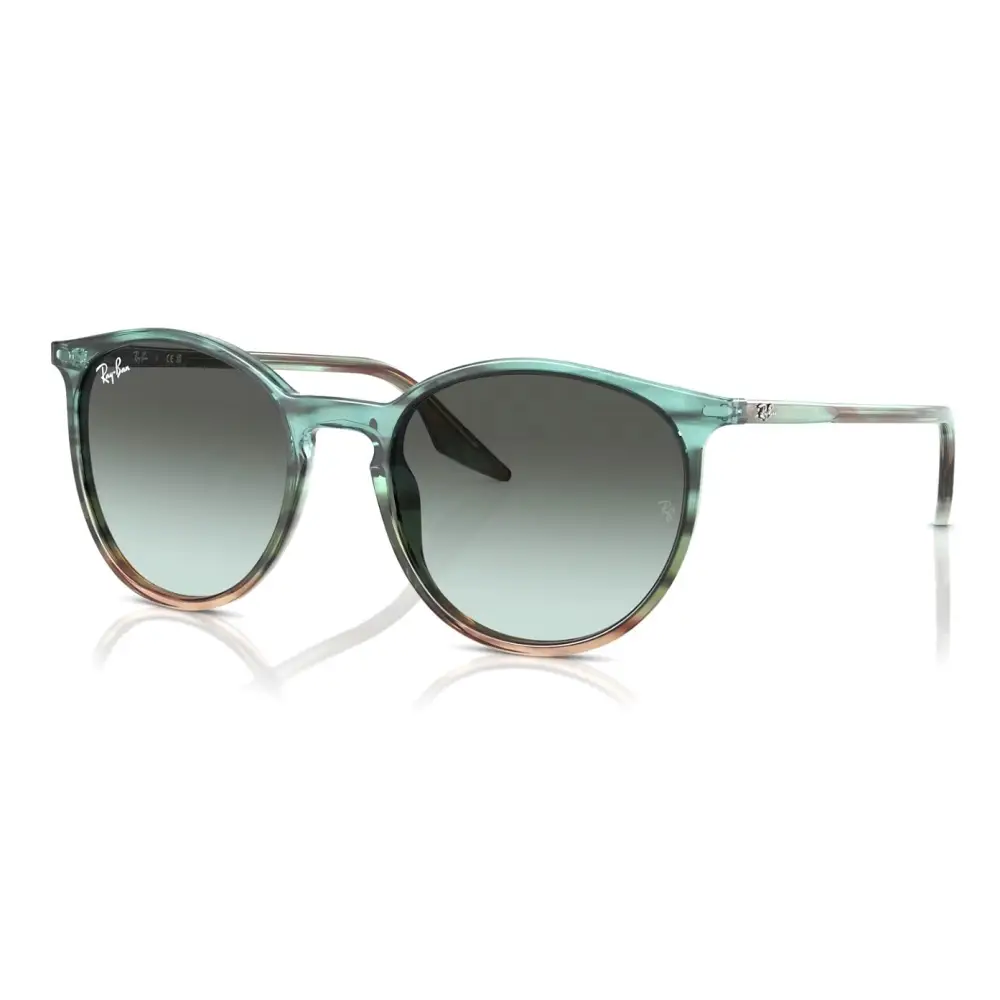 Occhiali da sole Ray-Ban unisex RB2204 tondi con lenti gradienti e montatura tartaruga