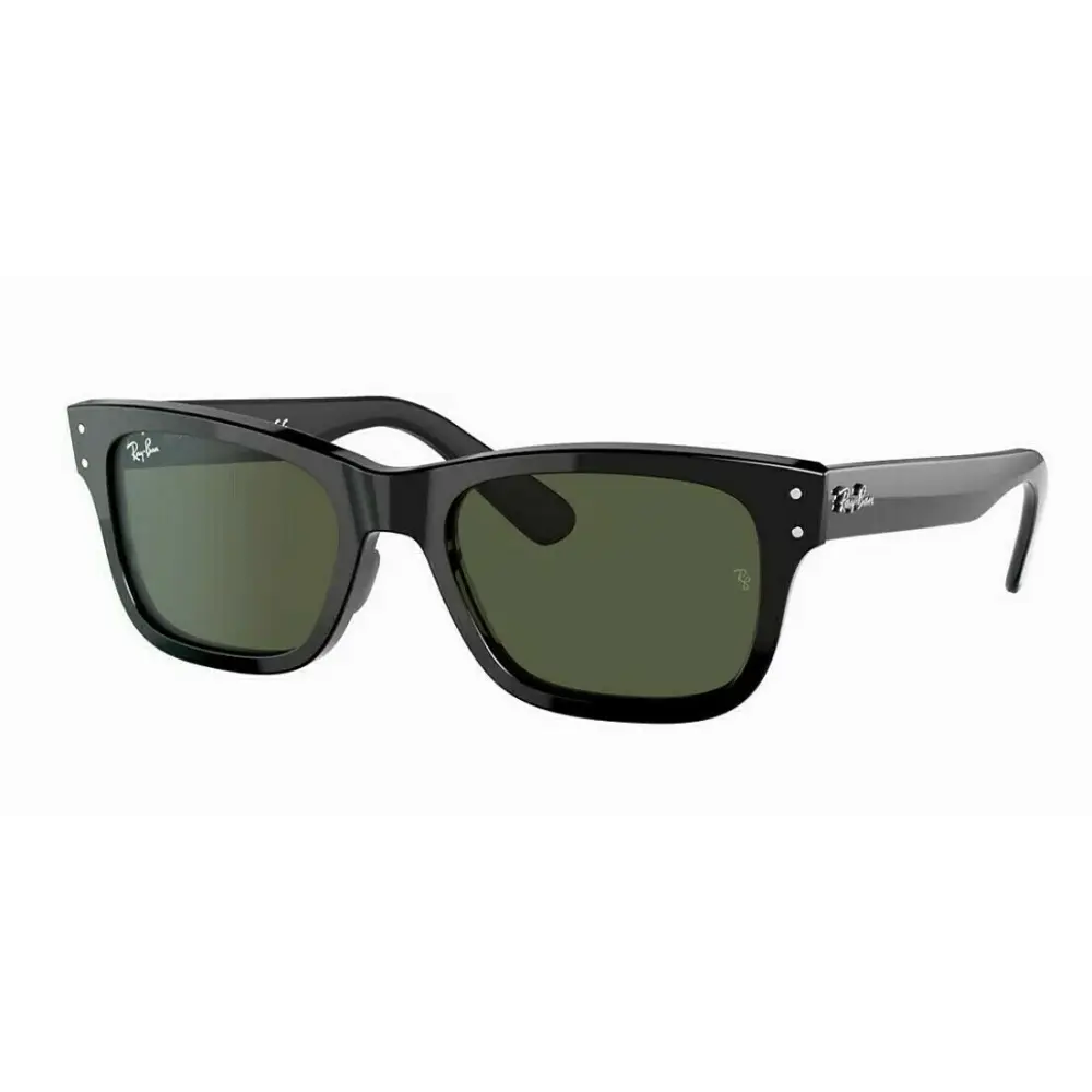 Occhiali da sole Ray-Ban Wayfarer Mr Burbank RB2283 neri con lenti verdi