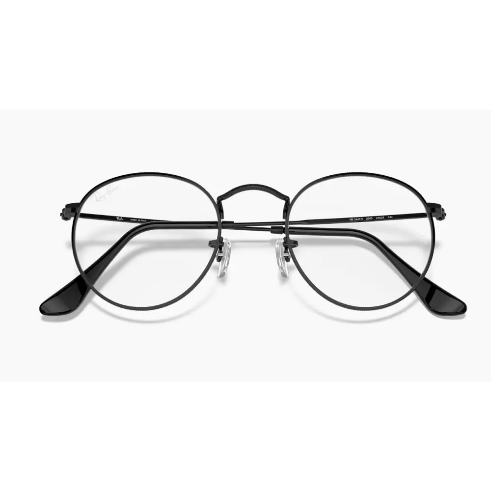 Occhiali da vista Ray-Ban Round Metal RB3447V montatura nera calibro 50/21