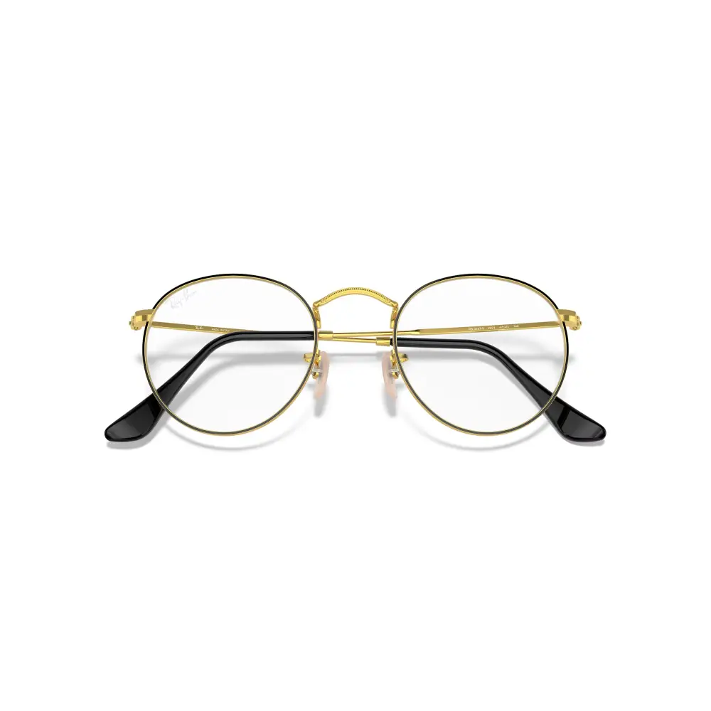 Ray-Ban ROUND METAL RB3447V occhiali tondi oro nero 50/21