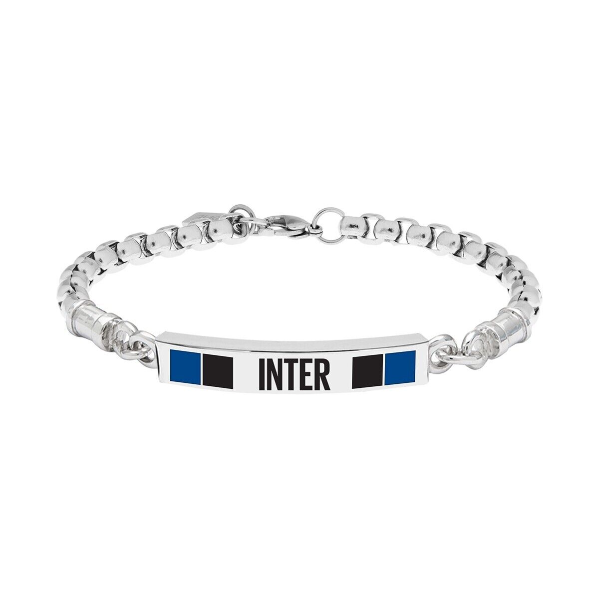 Inter Bracciale In Acciaio Con Targhetta Inter B-IB002UAS