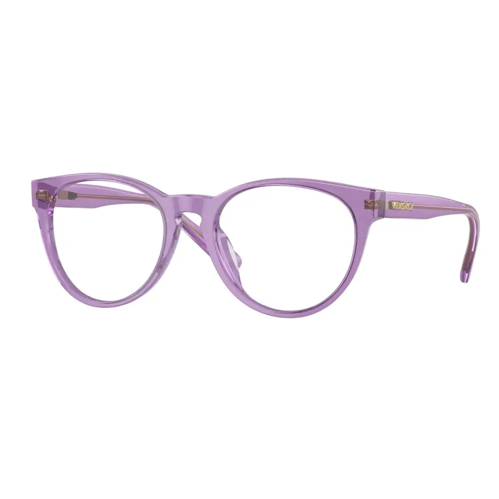 Occhiali da vista Versace VK3321U per bambina, colore 5373, calibro 48/17 viola lavanda a gatto